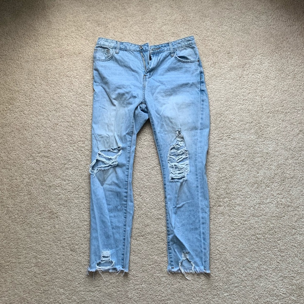 Fashion Nova destroyed jeans